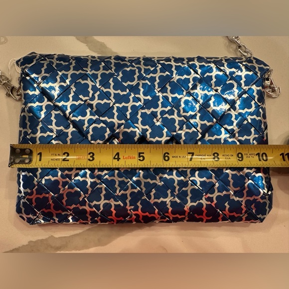 Stylish Blue and Silver Quilted-Style Women's Bag - Picture 4 of 5